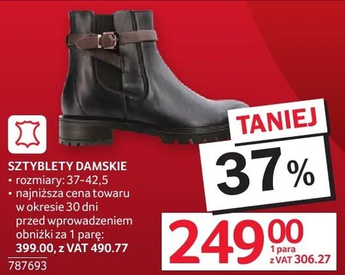 Sztyblety damskie rozmiary: 36-41 promocja w Selgros