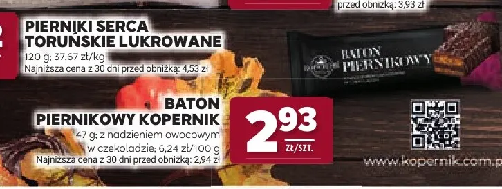 Baton piernikowy z nadzieniem owocowym w czekoladzie Kopernik promocja w Stokrotka