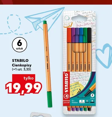 Cienkopisy STABILO promocja w Kaufland