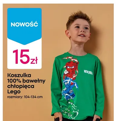 Koszulka chłopięca Lego 100% bawełny promocja w Pepco