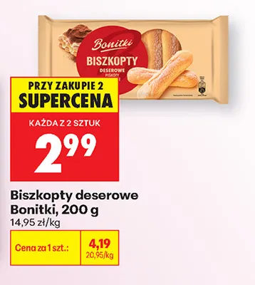 Biszkopty deserowe Bonitki promocja w Biedronka