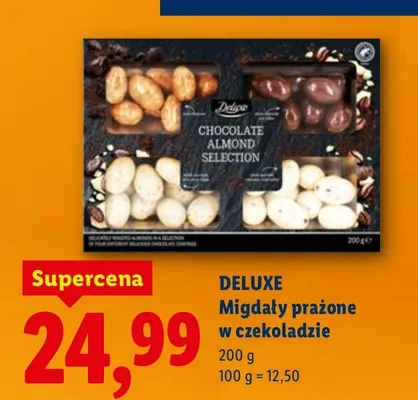 Migdały prażone w czekoladzie promocja w Lidl