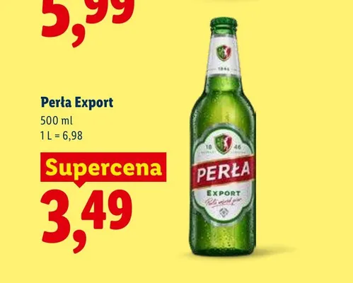Piwo Perła Export promocja w Lidl