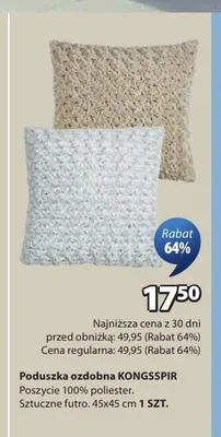 Poduszka ozdobna KONGSSPIR sztuczne futro 45x45cm promocja w Jysk