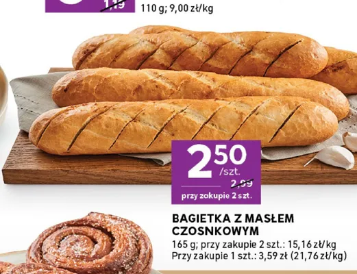 Bagietka z masłem czosnkowym promocja w Stokrotka