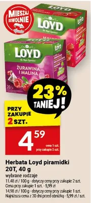Herbata Loyd piramidki 20T promocja w Twój Market