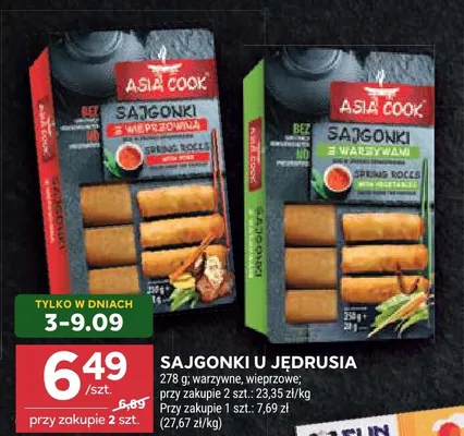 Sajgonki U Jędrusia warzywne promocja w Stokrotka