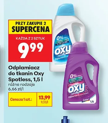 Odplamiacz do tkanin Oxy Spotless promocja w Biedronka