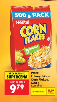 Płatki kukurydziane Corn Flakes Nestlé promocja w Biedronka