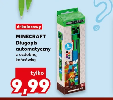 Długopis automatyczny z ozdobną końcówką Minecraft promocja w Kaufland