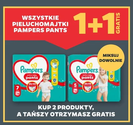 Pieluchomajtki Pampers Pants rozmiar 5 promocja w Netto
