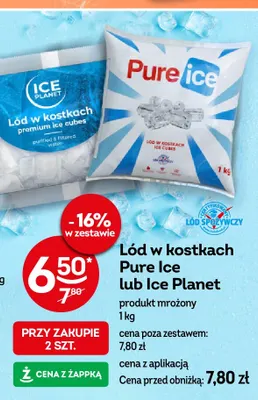 Lód w kostkach Pure Ice promocja w Żabka