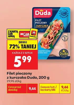 Filet pieczony z kurczaka Duda promocja w Biedronka