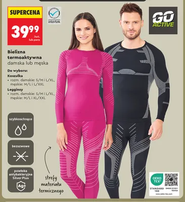 Koszulka termoaktywna męska Go Active promocja w Biedronka