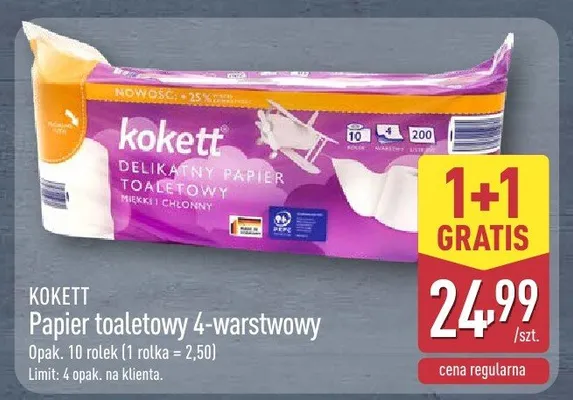 Papier toaletowy 4-warstwowy promocja w Aldi