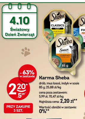 Karma Sheba drób promocja w Żabka