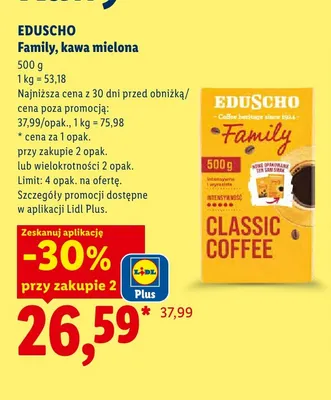 Kawa mielona Eduscho Family promocja w Lidl