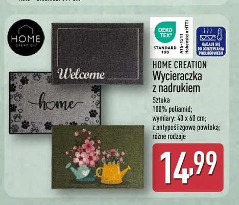 Wycieraczka z nadrukiem HOME CREATION 40x60cm promocja w Aldi
