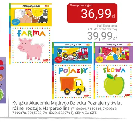 Książka Akademia Mądrego Dziecka Poznajemy świat Farma Harpercollins promocja w Smyk