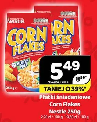 Płatki śniadaniowe Corn Flakes Nestlé promocja w Delfin