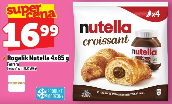 Rogalik Nutella 4x85 g promocja w TOPAZ
