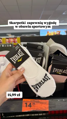 Skarpety baleriny Everlast Footie Socks promocja w Biedronka