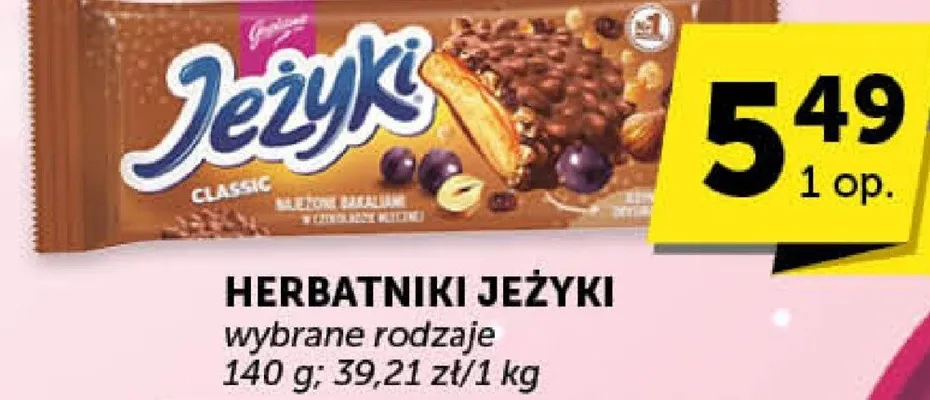 Herbatniki JEŻYKI wybrane rodzaje promocja w Euro Sklep