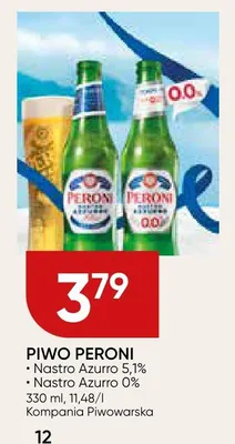Piwo bezalkoholowe Peroni Nastro Azurro 0% promocja w Chata Polska
