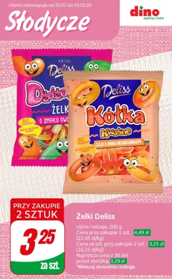 Żelki różne rodzaje promocja w Dino