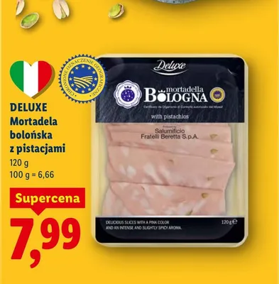 Mortadela bolońska z pistacjami 120 g promocja w Lidl