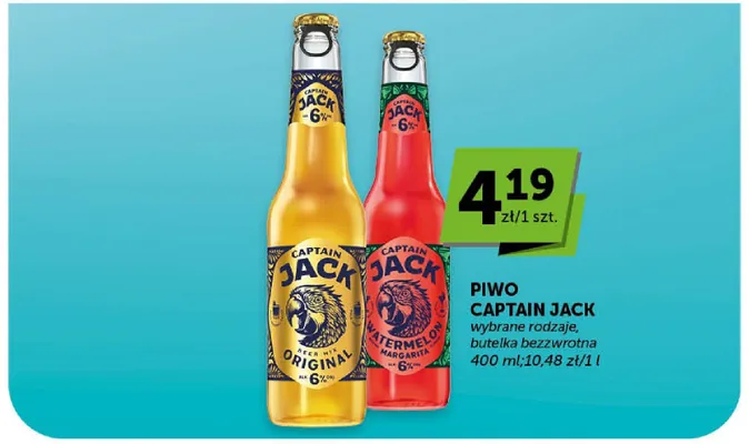 Piwo Captain Jack Watermelon Margarita butelka bezzwrotna promocja w ABC