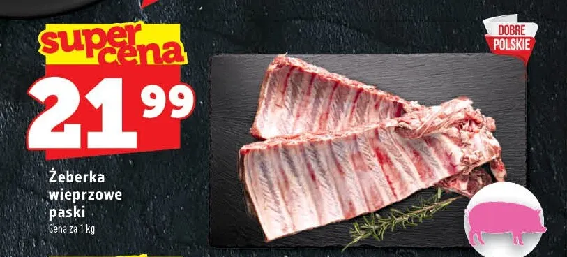 Żeberka wieprzowe paski promocja w TOPAZ