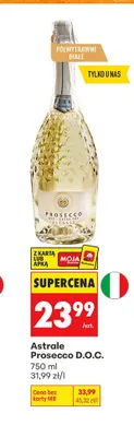Wino musujące Astrale Prosecco D.O.C. promocja w Biedronka
