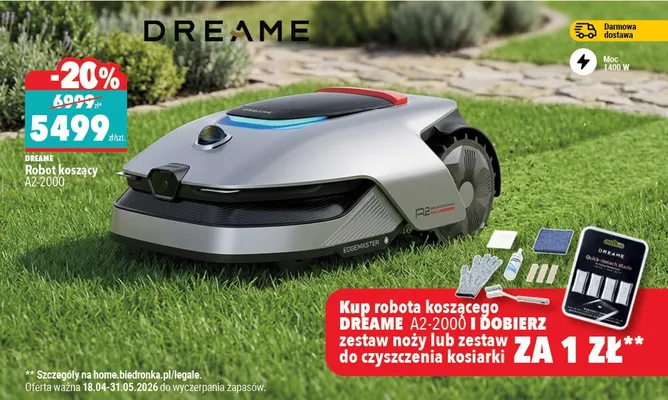 Robot koszący A2-2000 promocja w Biedronka Home