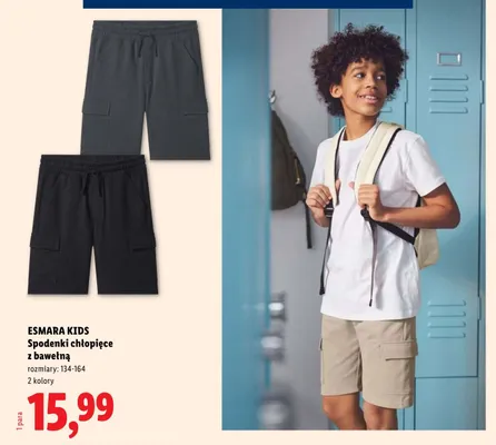 Spodenki chłopięce z bawełną ESMARA KIDS promocja w Lidl