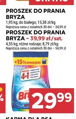 Proszek do prania Bryza do białego promocja w Stokrotka