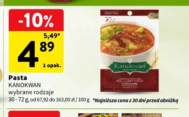 Pasta curry Kanokwan Red Curry promocja w Intermarche