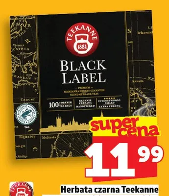 Herbata czarna Teekanne Black Label 100 torebek promocja w TOPAZ