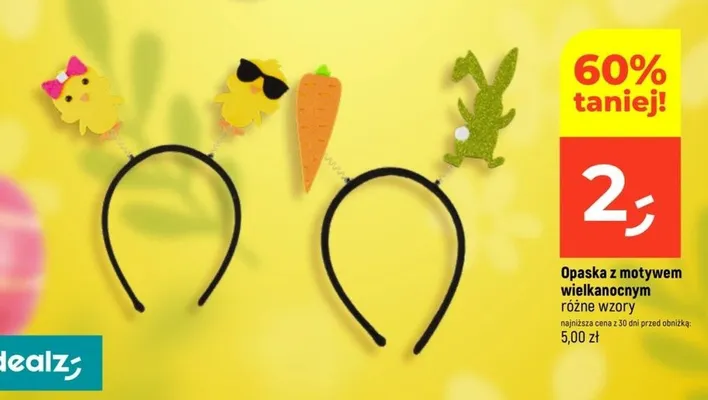 Opaska z motywem wielkanocnym różne wzory promocja w Dealz