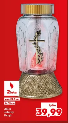 Znicz solarny Krzyż promocja w Kaufland