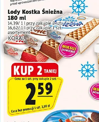 Lody Kostka Śnieżna promocja w Prim Market