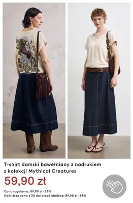 T-shirt damski bawełniany z nadrukiem z kolekcji Mythical Creatures promocja w Medicine