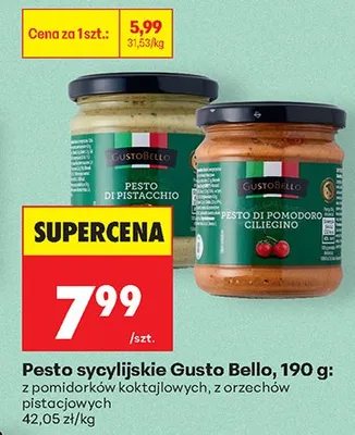 Pesto sycylijskie z orzechów pistacjowych promocja w Biedronka