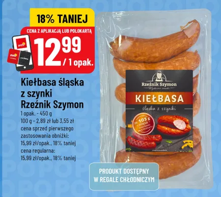 Kiełbasa śląska z szynki Rzeźnik Szymon promocja w POLOmarket