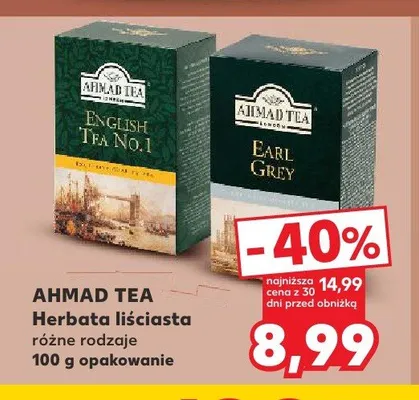 Herbata liściasta Ahmad Tea Earl Grey promocja w Kaufland