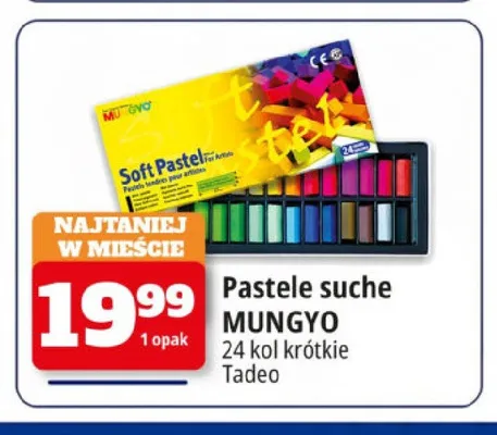 Pastele suche Mungyo 24 kolory krótkie promocja w Leclerc