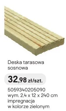Deska tarasowa sosnowa promocja w Castorama