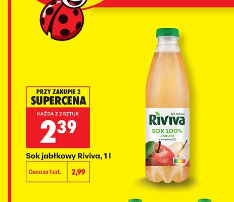 Sok jabłkowy Riviva promocja w Biedronka