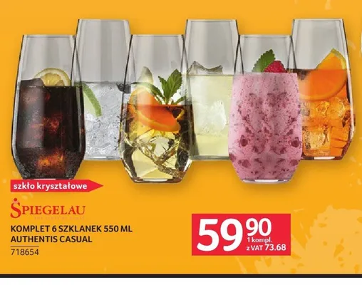 Komplet szklanek Spiegelau Authentis Casual promocja w Selgros