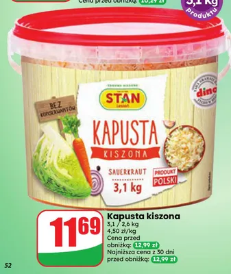 Kapusta kiszona Stan promocja w Dino
